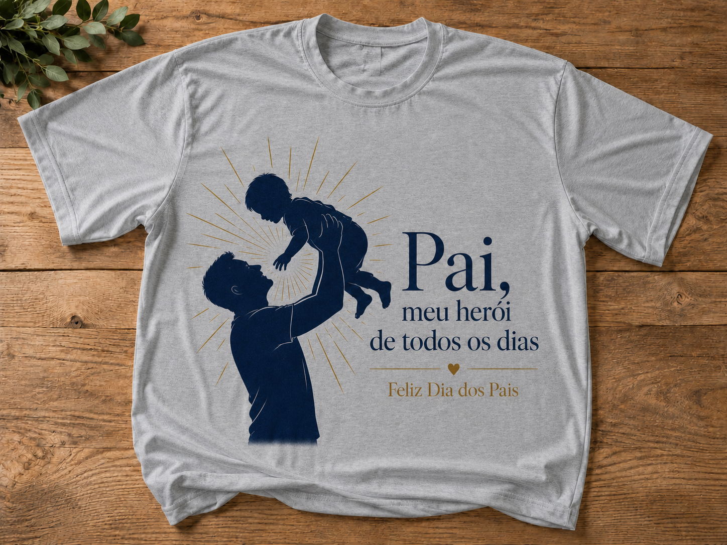 Camiseta cinza personalizada para o Dia dos Pais
