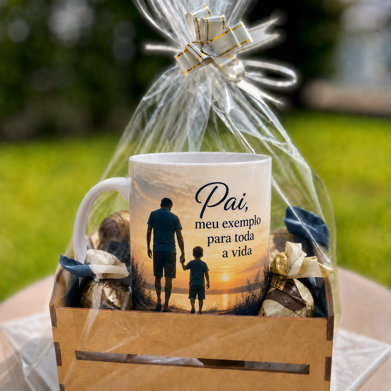 Kit com caneca personalizada para o Dia dos Pais